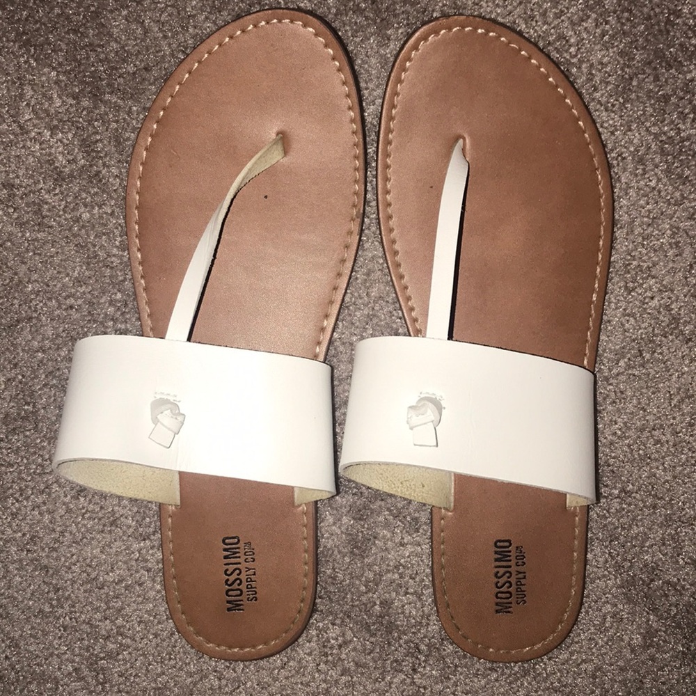 White thong sandals